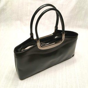 Daniella Moda Verra Pelle Black Leather Purse